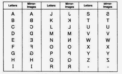 capital letters mirror images1 -13655276